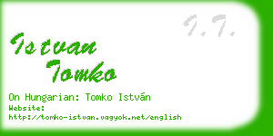 istvan tomko business card